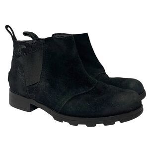 SOREL Girl’s Waterproof Suede Ankle Pull-On Booties 1Y